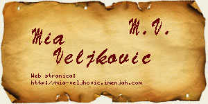 Mia Veljković vizit kartica